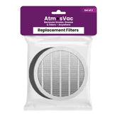 AtmosVac Portable Extractor Fan Replacement Filters (2pk) Oil Filter & Gas Filter Simple Exclusive